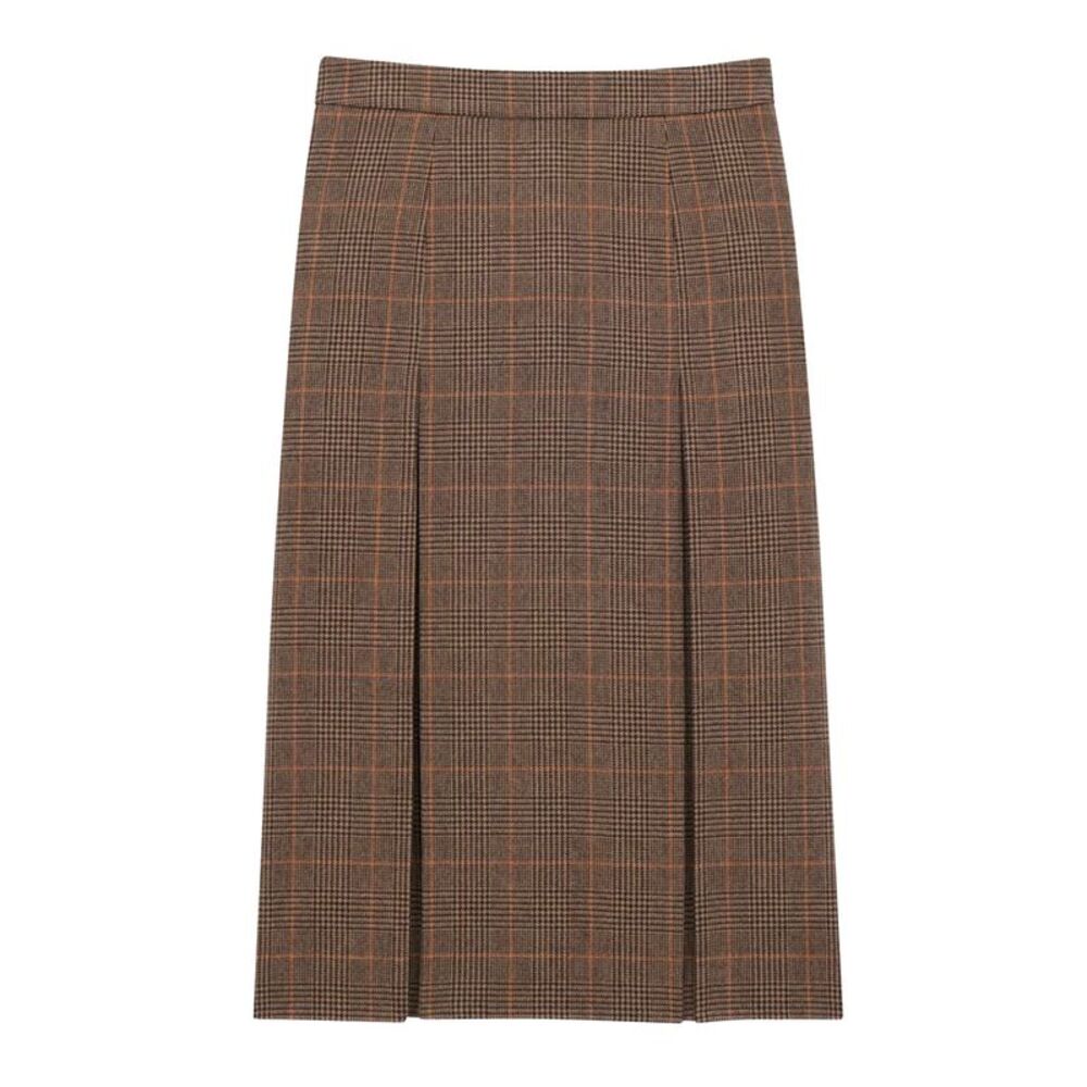 Gonna Midi In Lana E Cashmere Principe Di Galles Women